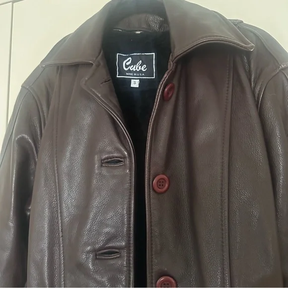 Vintage Brown Leather Women's Jacket - Picture 4 of 5